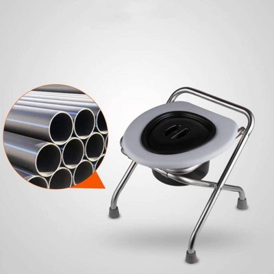 2021 Newest Stainless Steel Quality Material Folding Portable Toilet Seat For Camping From Factory